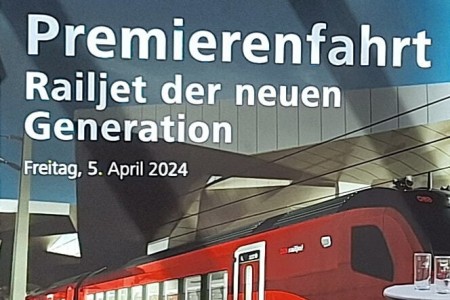 Premierenfahrt Railjet Neu 05.04.2024 Bild 0